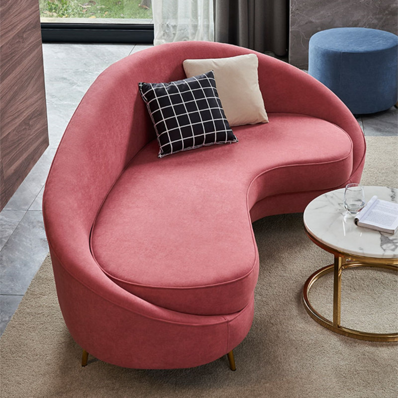 Curved armless sofa hotsell